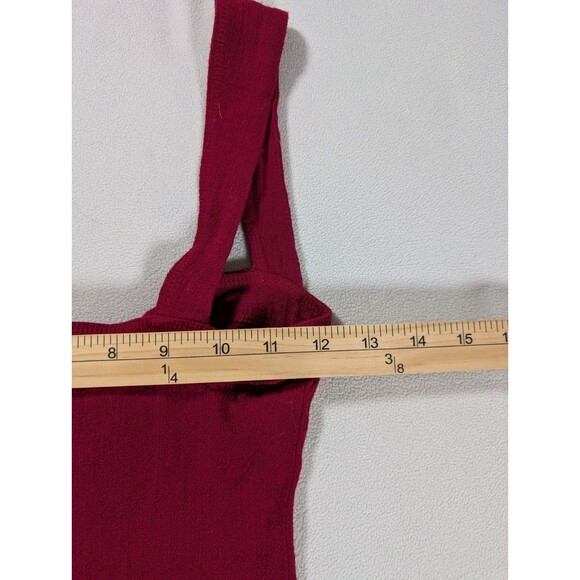 Intimately Free People Womens Maroon Lace Up Neck One-Piece Bodysuit Size XS - Picture 6 of 7
